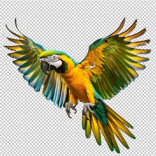 PSD colorful parrot macaw