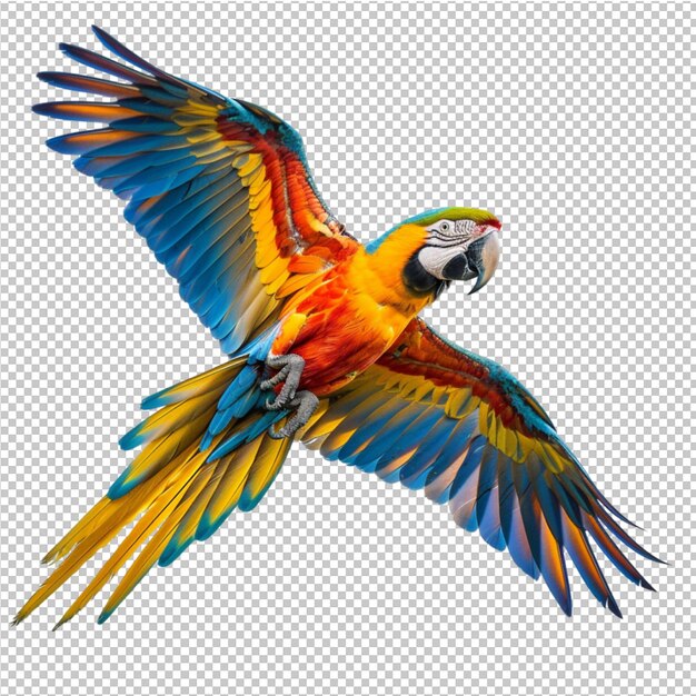 PSD colorful parrot macaw