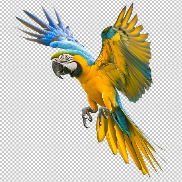 PSD colorful parrot macaw