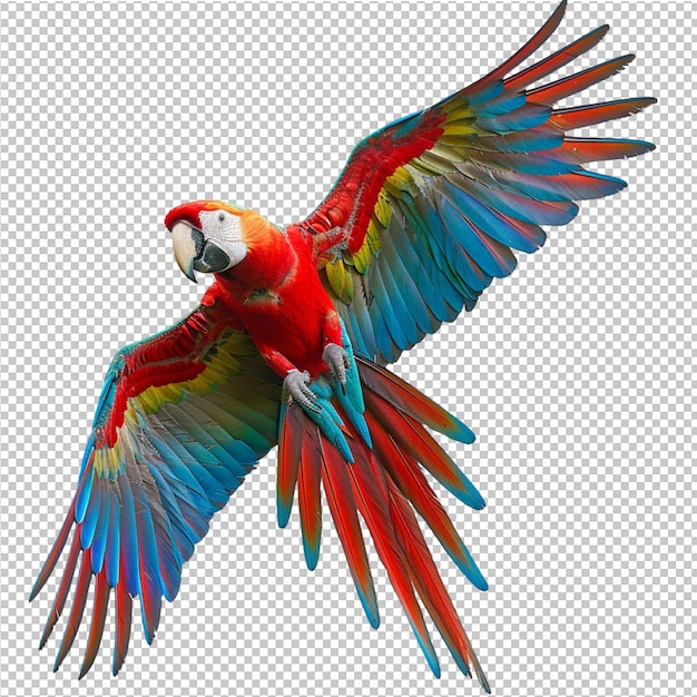 PSD colorful parrot macaw