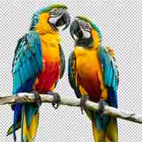 PSD colorful parrot macaw