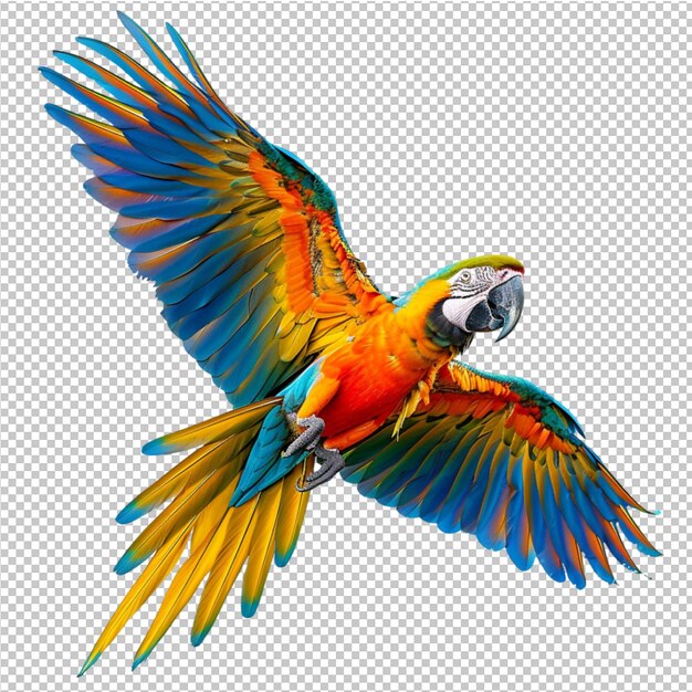 PSD colorful parrot macaw