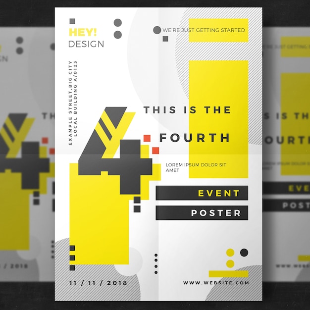 PSD colorful party poster template