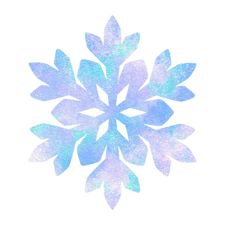 PSD colorful pastel snowflake 4
