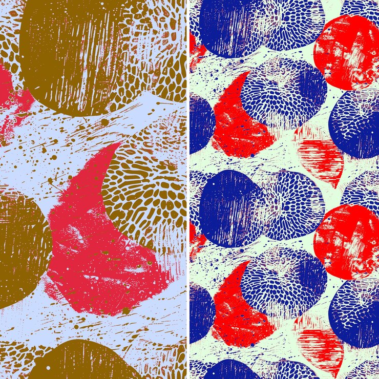 PSD a colorful pattern with a red and blue circles on it