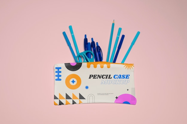 Colorful pencil case for school supplies