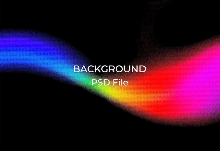 PSD a colorful picture of a rainbow colored line with the words backlit on it