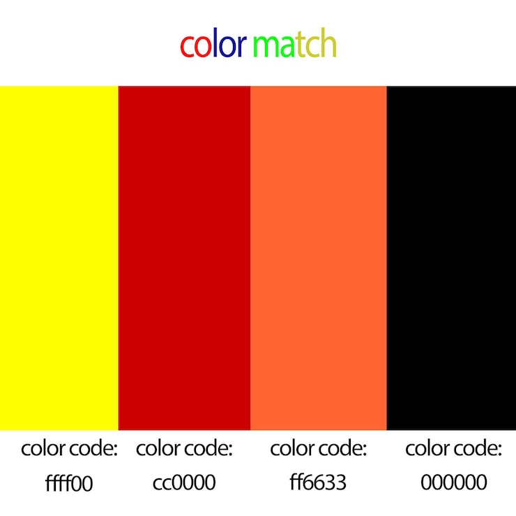 PSD a colorful picture of a red yellow and black color scheme
