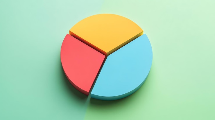 PSD colorful pie chart