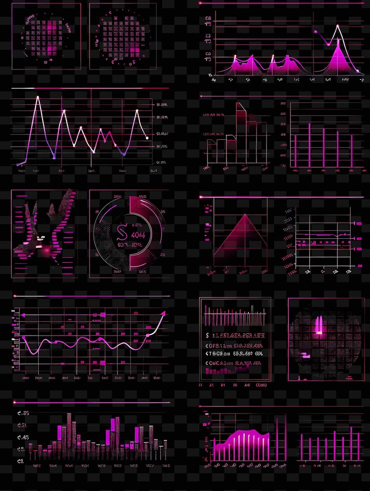 PSD a colorful poster with a graphic of a graph that saysfinancial serviceson it