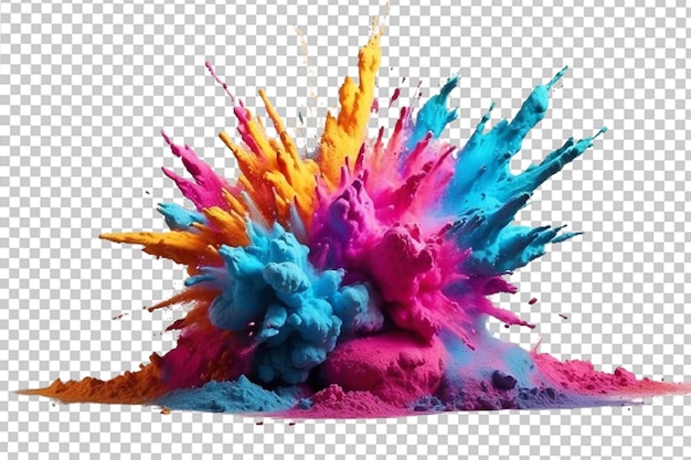 PSD colorful powder explosion happy holi