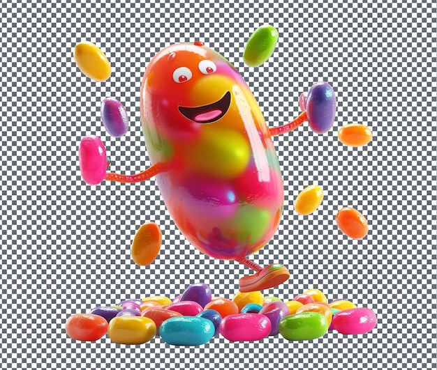 PSD colorful and pretty jellybean jamboree isolated on transparent background