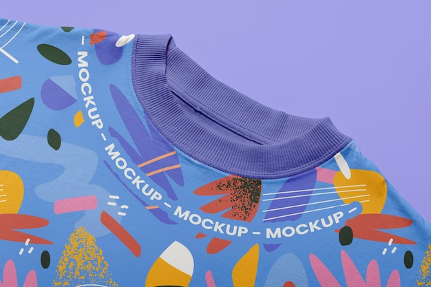 Mock-up di felpa stampata colorata