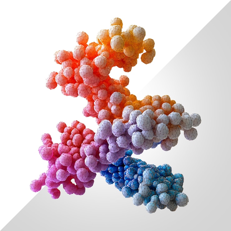 PSD colorful protein structure