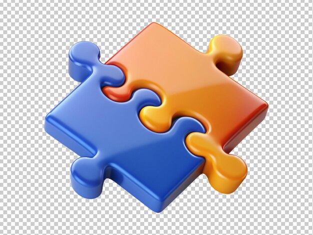 PSD colorful puzzle pieces