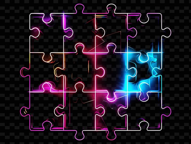 Un puzzle colorato con la parola puzzle su di esso