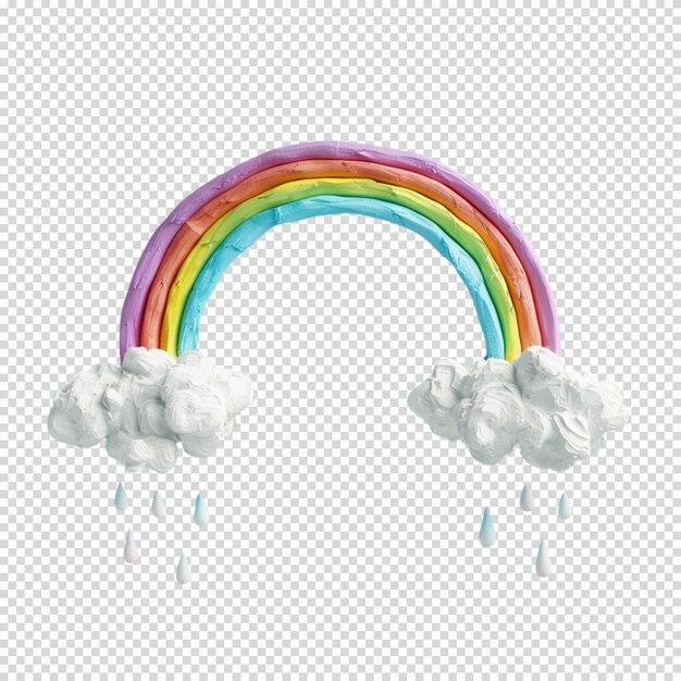 PSD colorful rainbow isolated on transparent background