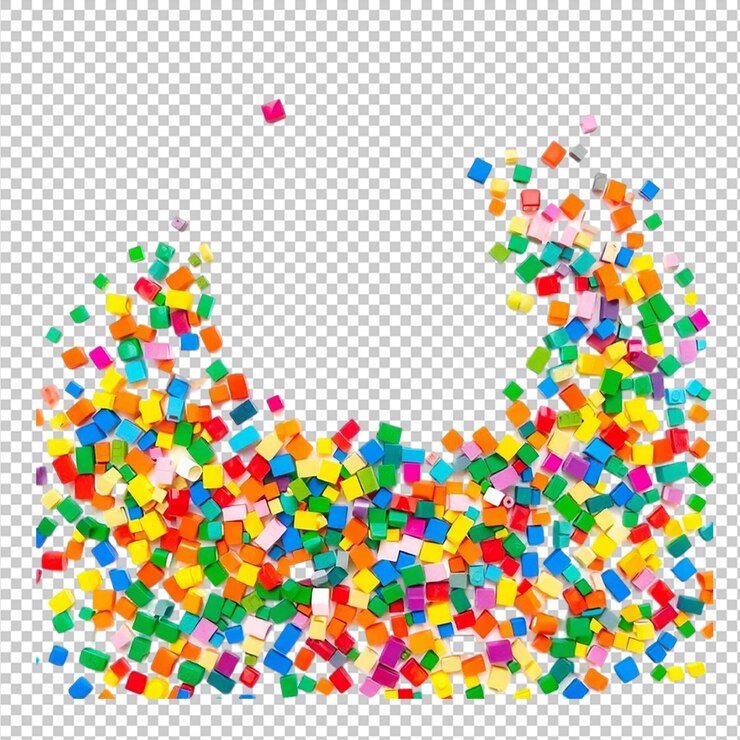 PSD colorful scattered cubes abstract background design element toy blocks small cubes kids design
