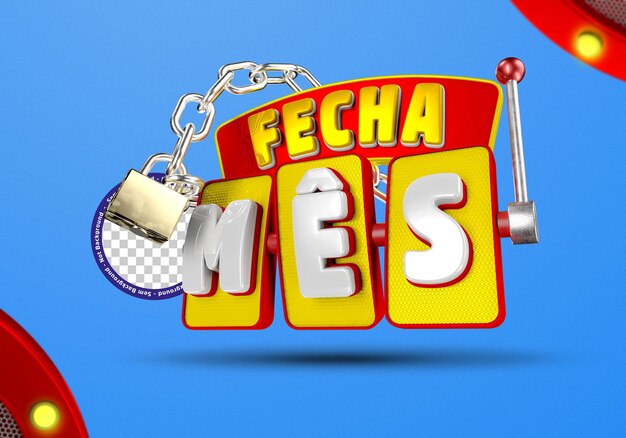 PSD a colorful sign that says fecha me on it