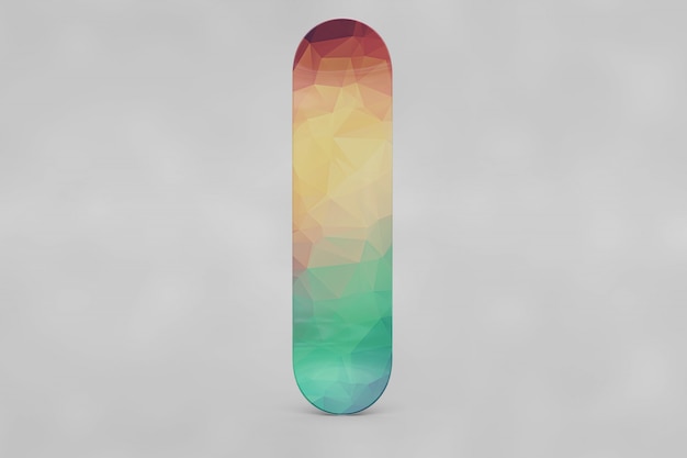 Colorful skate mock up