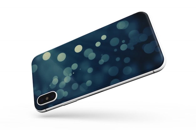 カラフルなスマートフォンのモックアップ
