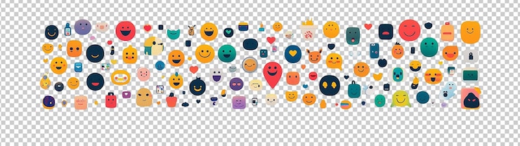PSD colorful smileys for fun and joyful expressions