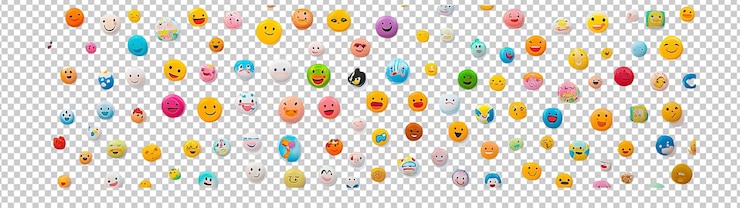 PSD colorful smileys for fun and joyful expressions