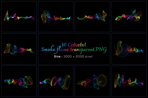 Colorful smoke collection