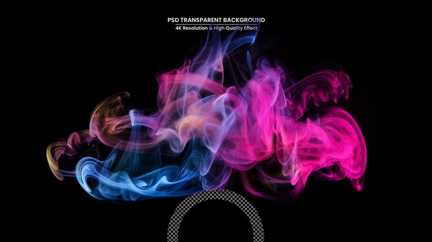 Colorful smoke on dark background