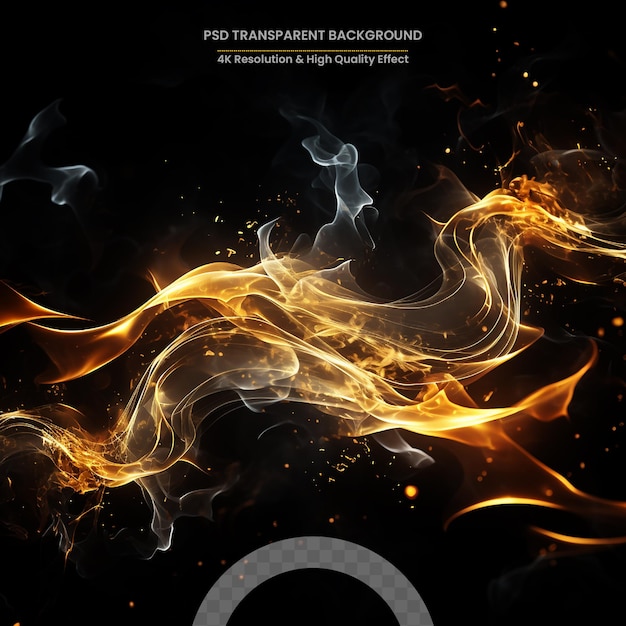 PSD colorful smoke on dark background