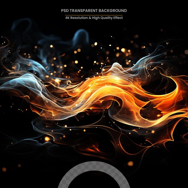 PSD colorful smoke on dark background