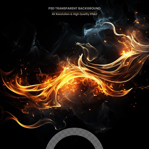 PSD colorful smoke on dark background