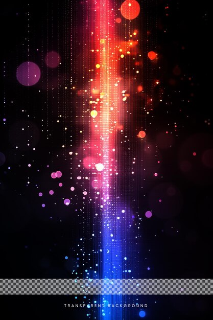 PSD colorful smoke energy light in transparent overlay