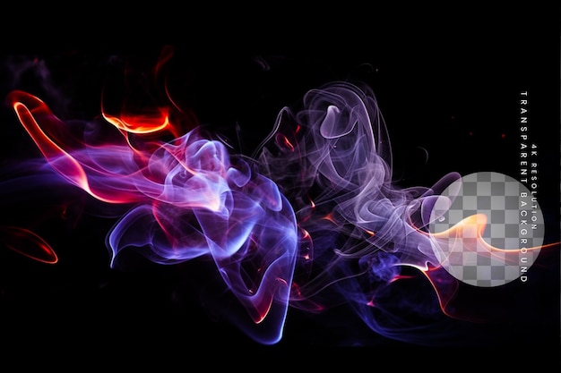 Colorful Smoke High Dynamic Effect on Transparent Background