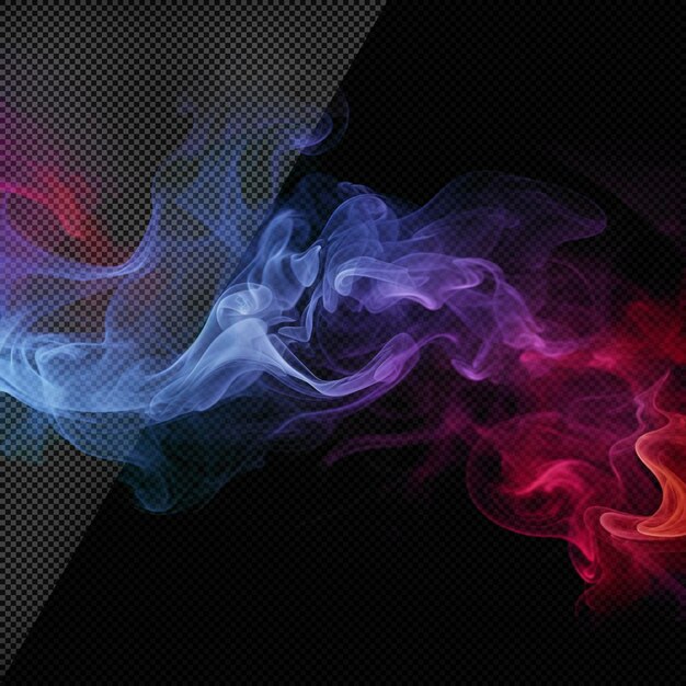 Colorful smoke isolated transparent background