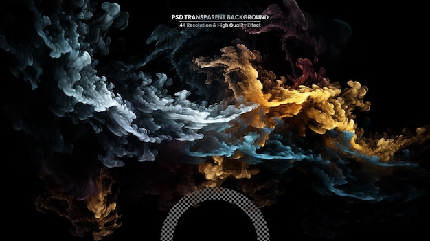 colorful smoke on dark background
