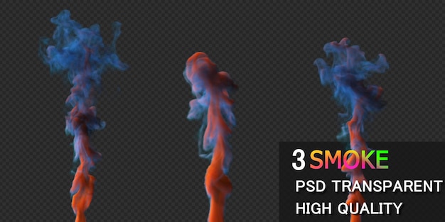 Colorful smoke premium psd