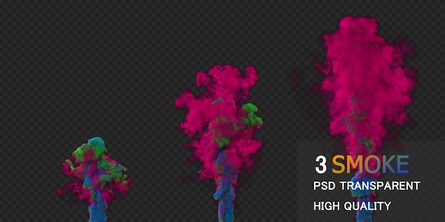 Colorful smoke Premium Psd