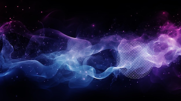 colorful smoke in transparent background