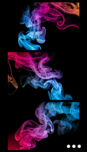 PSD colorful smoking cigarette making