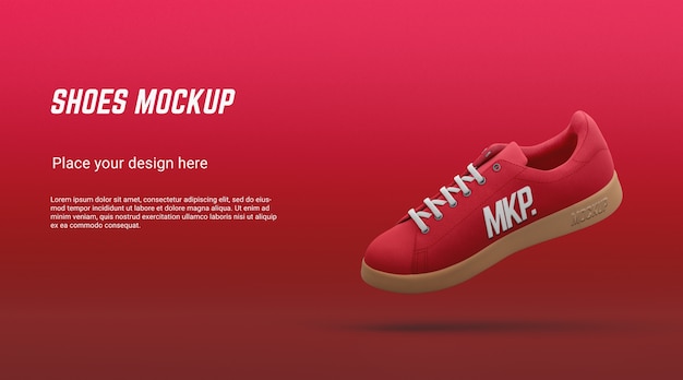 PSD colorful sneakers mock-up design