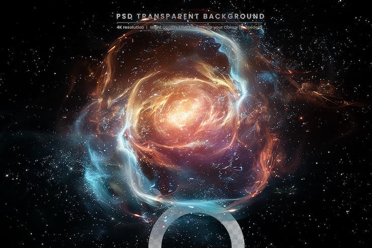 PSD colorful space galaxy background with shining stars and nebula