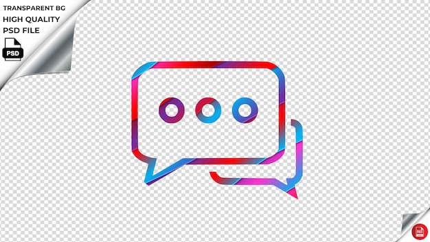 PSD a colorful speech bubble with the word lens on it