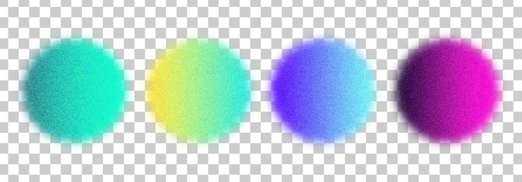PSD colorful spheres gradient illustration