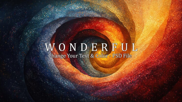 PSD a colorful spiral of swirling textured layers creates a sense of depth and movement