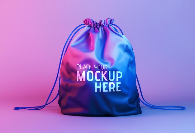 colorful sports bag mockup