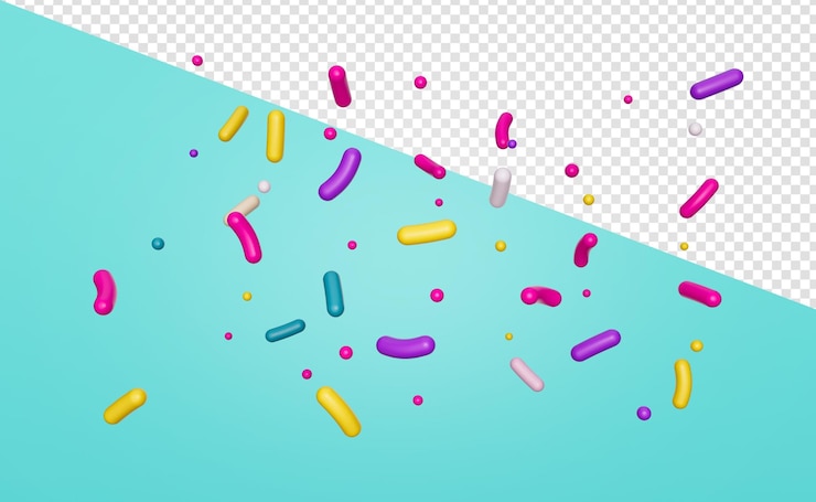 PSD 在孤立的背景上落下的彩色喷 3d 插图