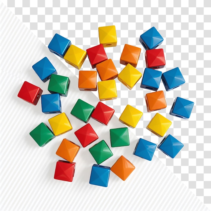PSD colorful square blocks