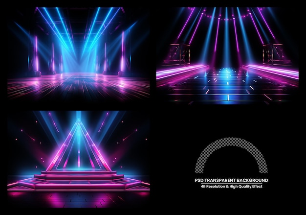 PSD colorful stage background