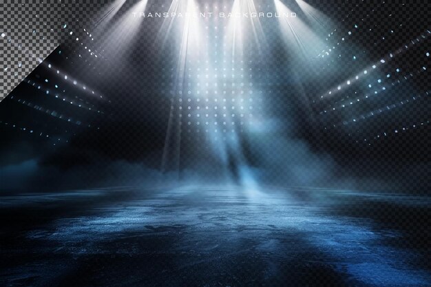 PSD colorful stage lighting spotlighting on transparent background